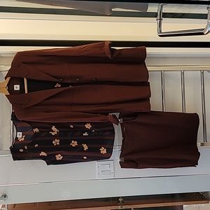 Cabi burgundy suit medium